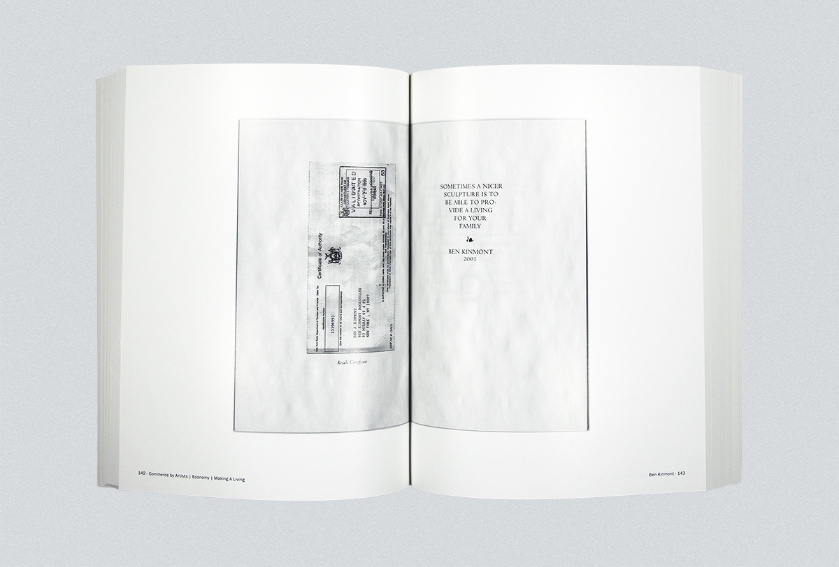 Commerce by Artists Ben Kinmont